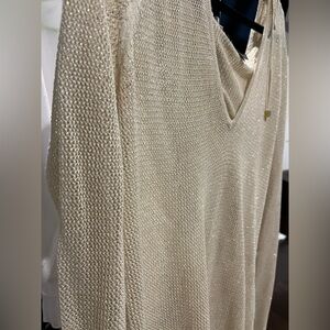 Shimmering Gold Knit Sweater